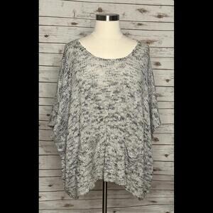 BCBG Max Azria Lagenlook oversized marled knit dolman sleeve sweater Size XXL